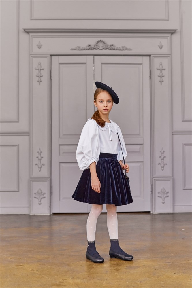 Блузка с пышными рукавами и молнией - фото 7212