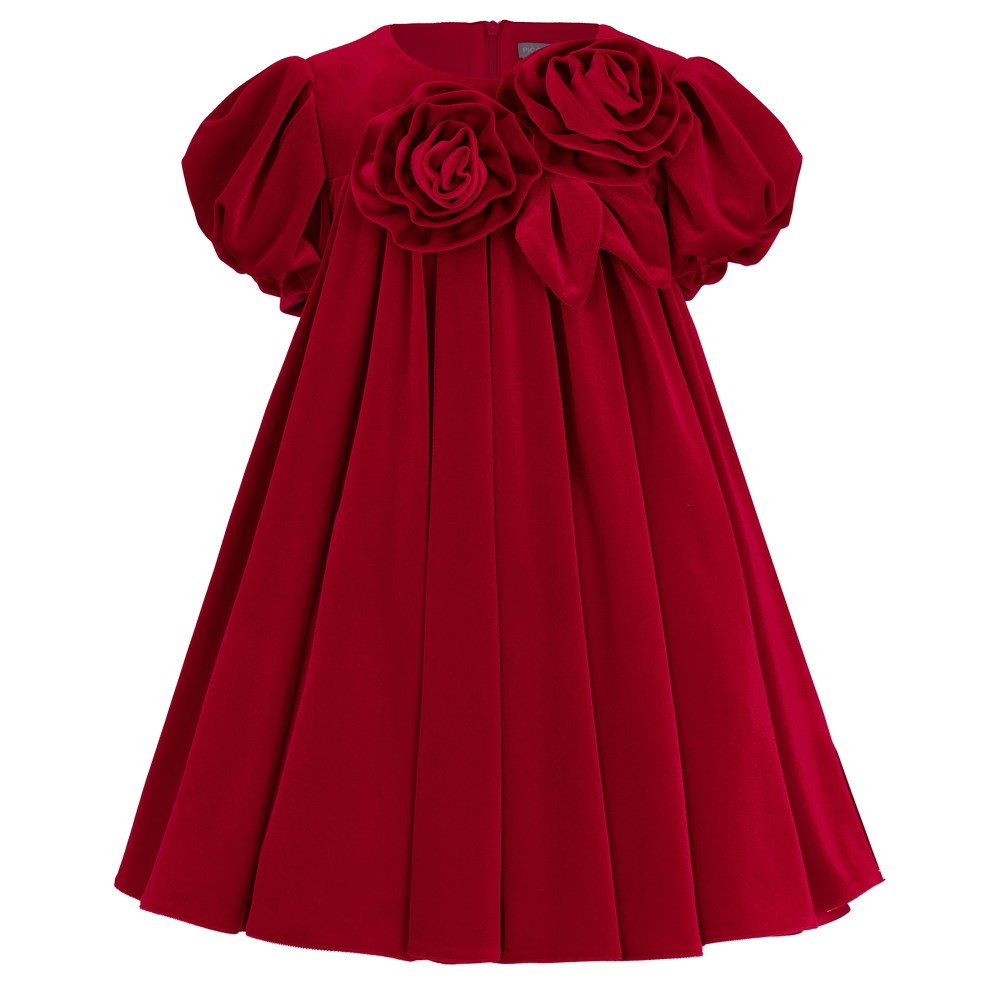 Платье бархатное с розами, премиальная линия - фото 8396