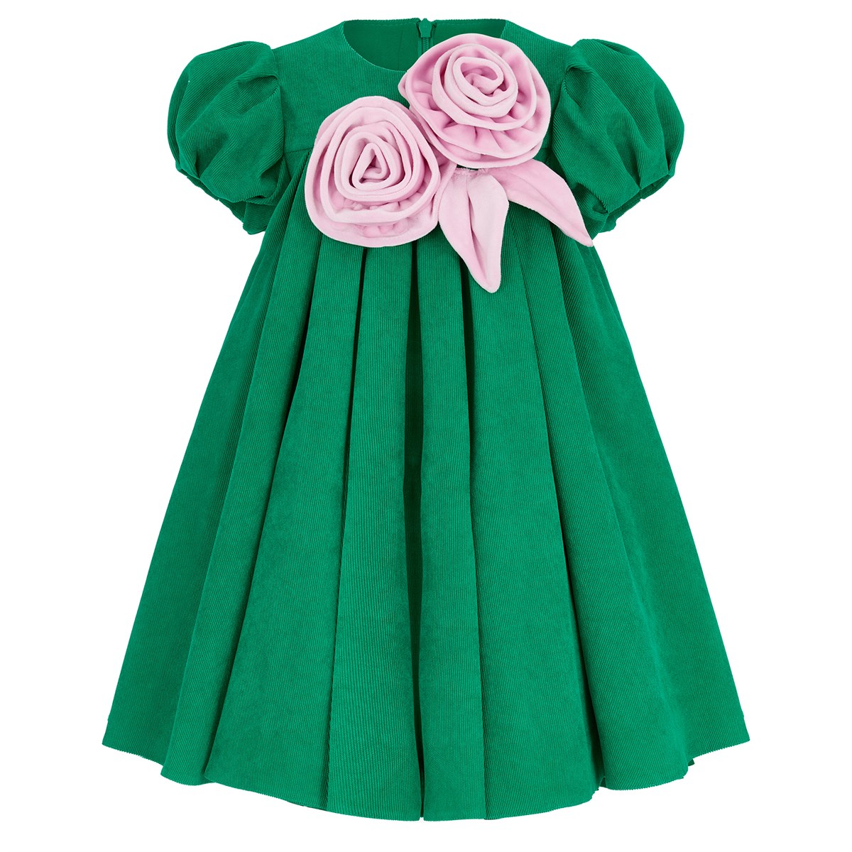 Платье с розами из микровельвета, премиальная линия - фото 8397