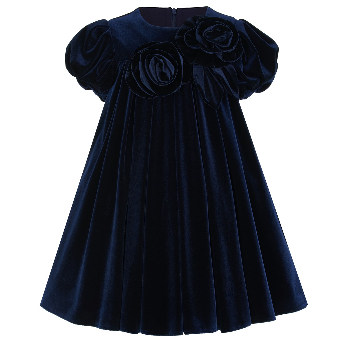 Платье с розами бархатное, премиальная линия - фото 8409