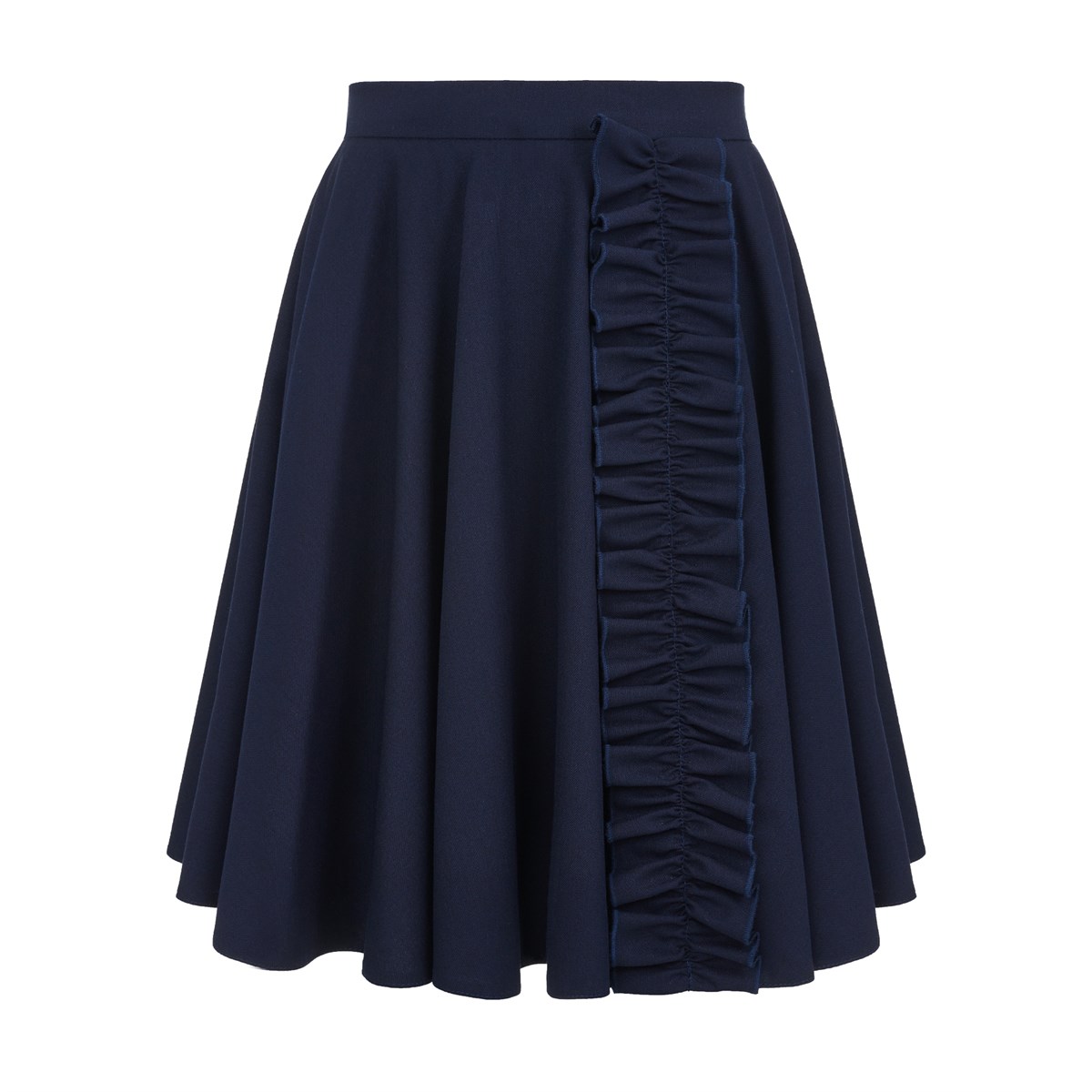 Юбка с рюшей, дизайнерская линия - фото 8459