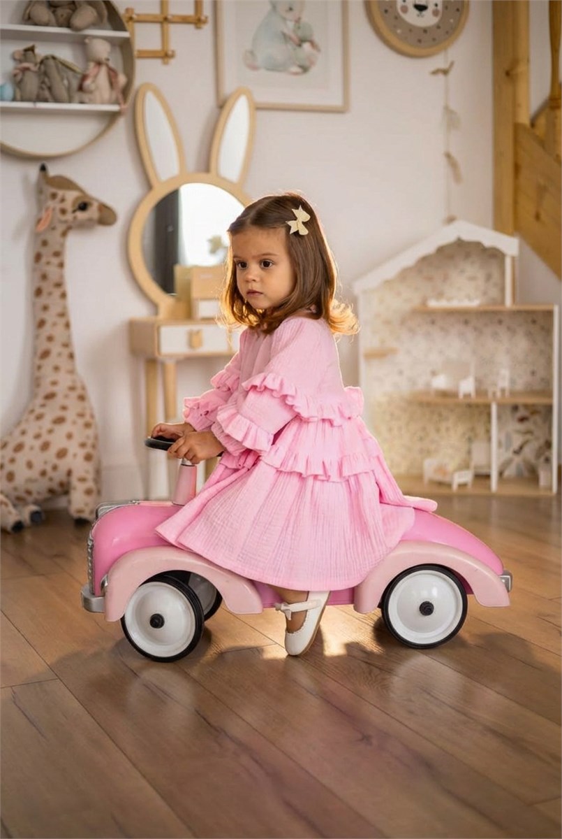 Платье муслиновое с длинными рукавами 03332