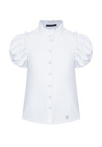 Блузка  фактурная белая, арт. 05118
