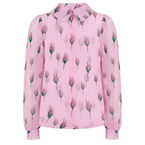 Блузка шифоновая с розочками