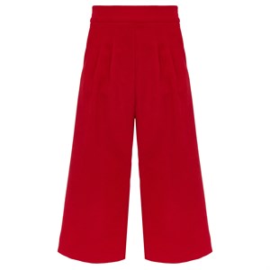 Брюки-кюлоты вельветовые красные