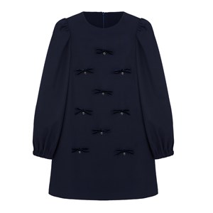 Платье прямое с бантиками, премиальная линия